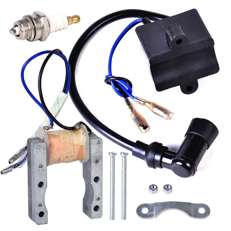 Катушка зажигания + статор катушки Sparkplug для 49cc 50cc 60cc 80cc 2 тактный двигатель