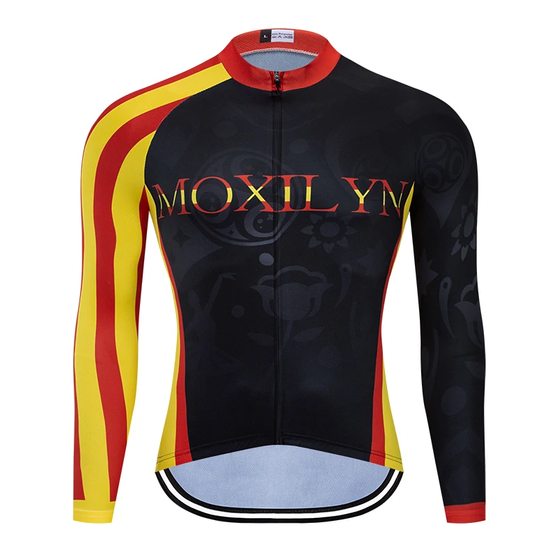 

NEW Men's Long sleeve Cycling Jersey Quick Dry Bicycle Shirts Full Zipper Mountain Bike Jersey MTB Clothing Wear