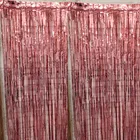 2 м металлические блестки из фольги бахрома Шторы, дня рождения, свадьбы, вечеринки вечерние украшения для взрослых Юбилей фон для фотосъемки