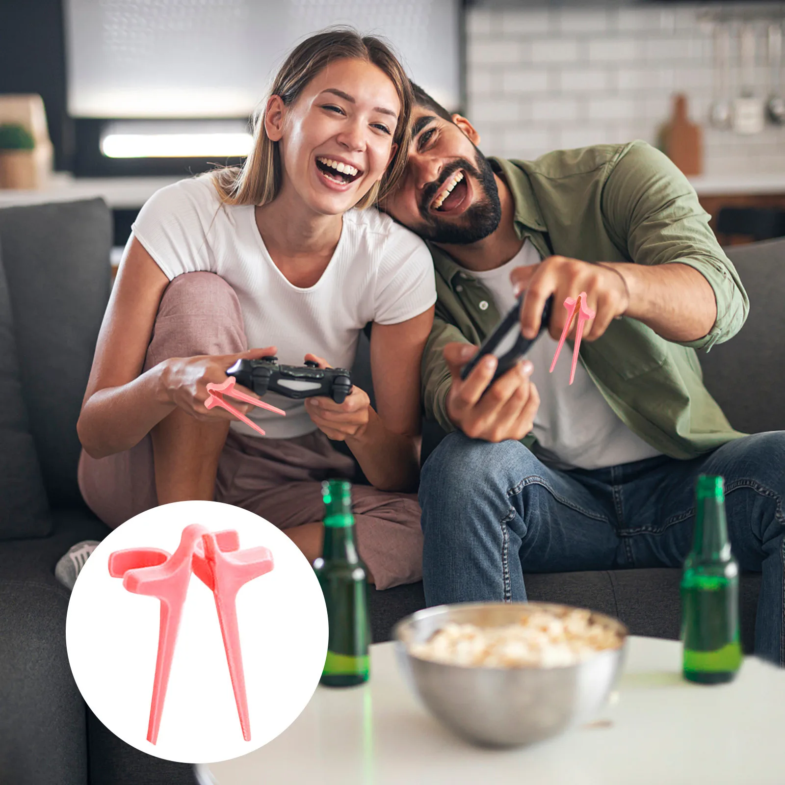 

1PC Adult Training Game Chopsticks Potato Chips Clip Food Practice Chopsticks Keep fingers Clean When Playing Games