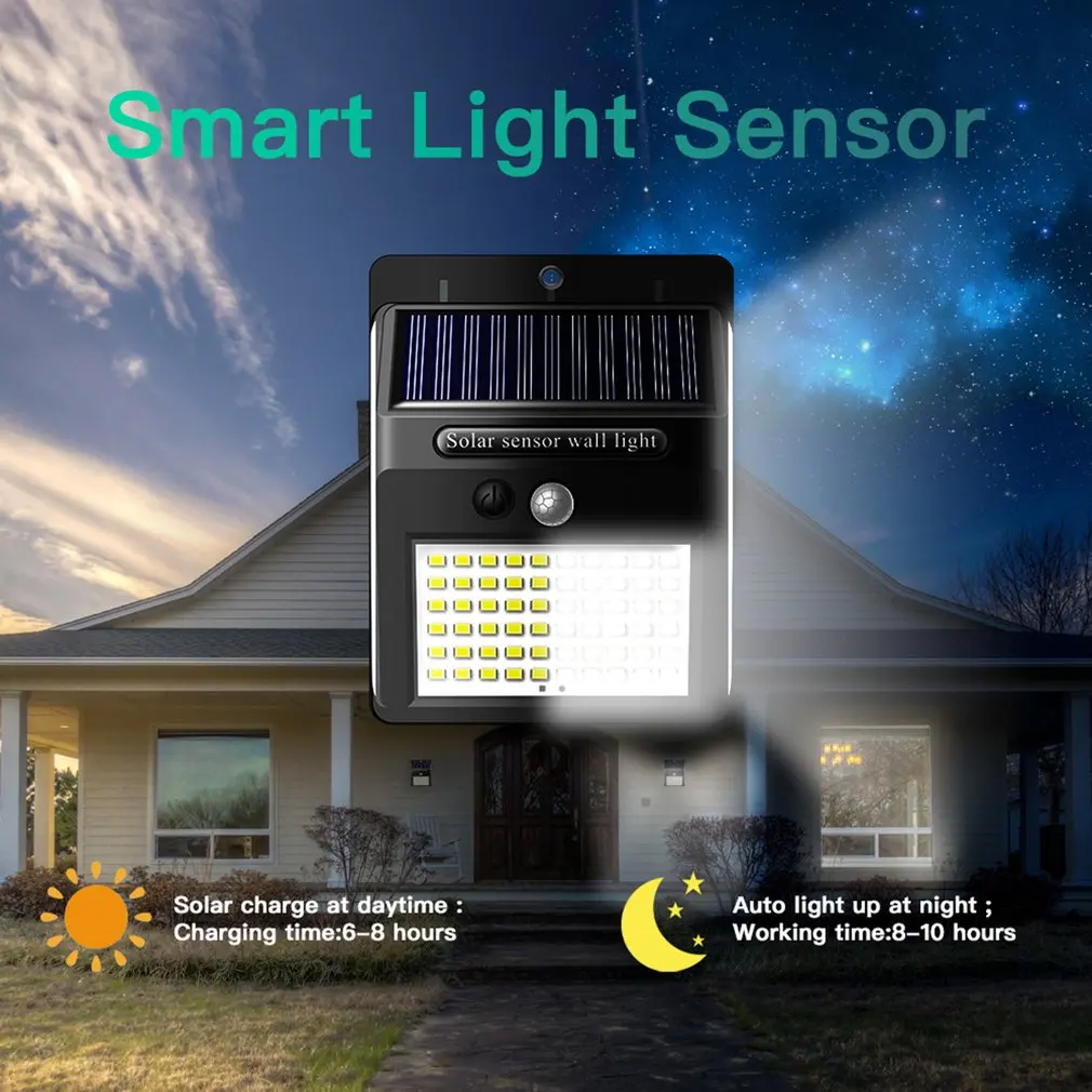 

Waterproof 20/30/100/150 LED night Solar led Light Lamp pir sensor Motion Sensor detector Street Wall Outdoor Presence sensor