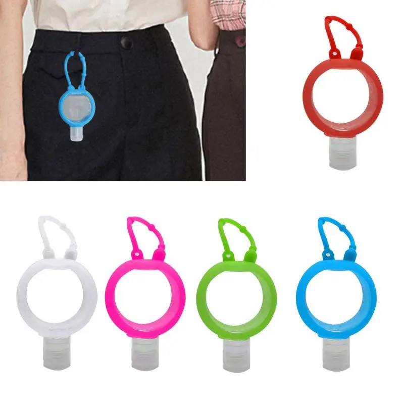 

Portable 30ml Silicone Travel Bottle Silicone Refillable Squeezable Container Hand Sanitizer Empty Keychain Carrier