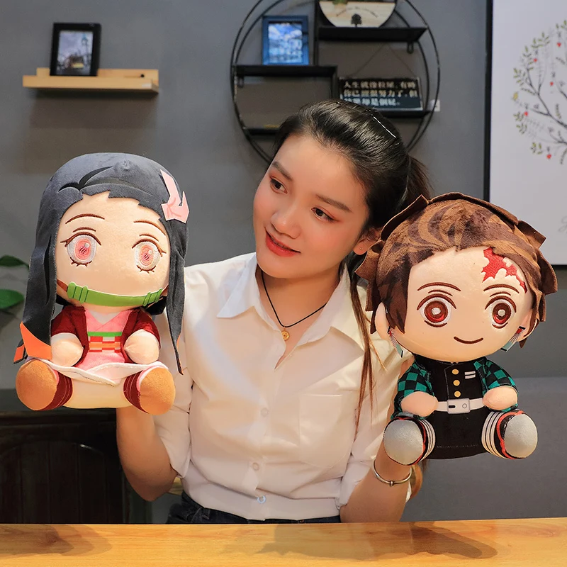 Подушка Kimetsu No Yaiba Tanjirou Nezuko 20/30 см аниме клинок дьявола милая диванная подушка