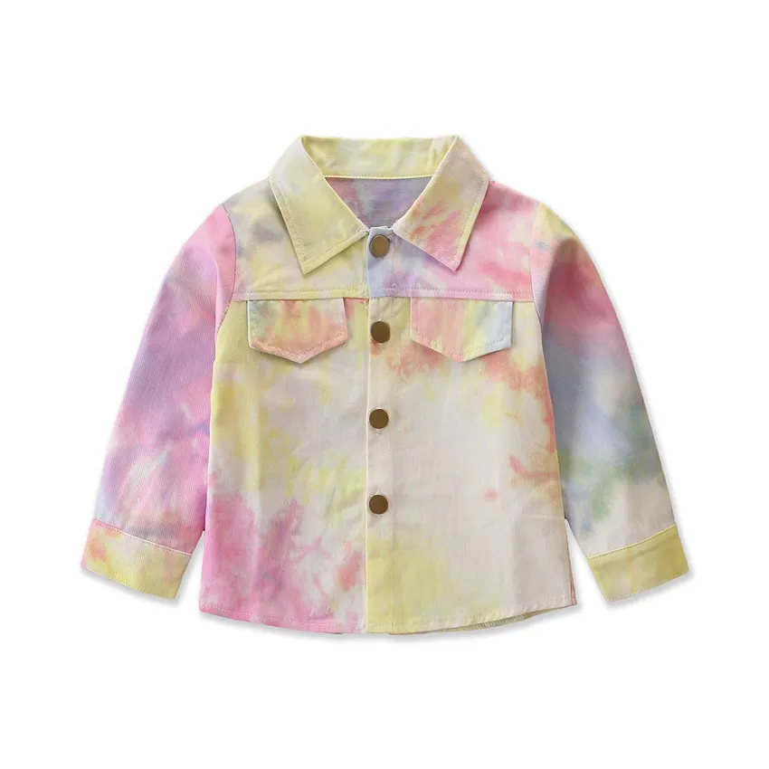 

Girls' clothing 2020 spring and autumn new girls' tie-dye jacket fashion children's long-sleeved clothing jacket 2-6 years old