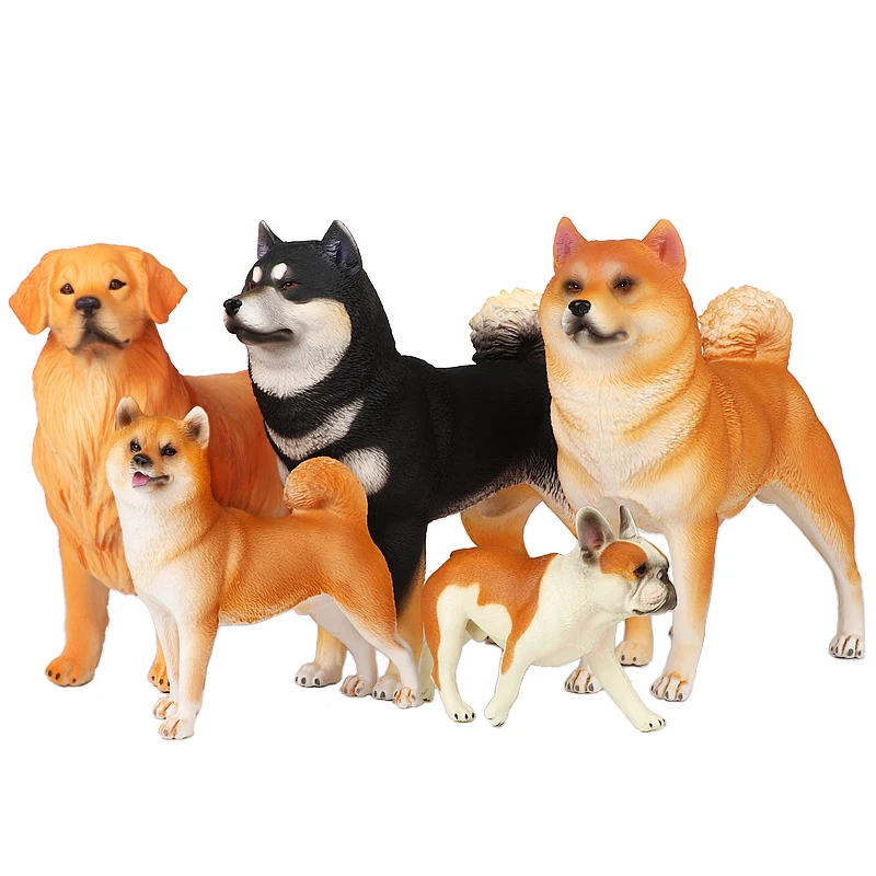Золотистый ретривер Акита Сиба ину модель бульдога имитация модели животных