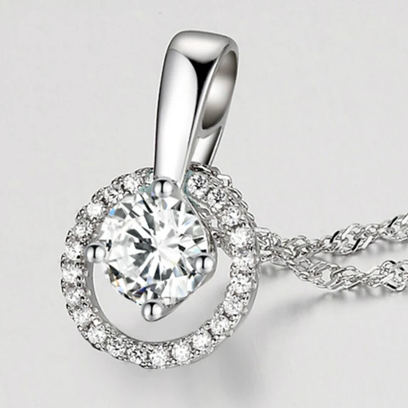 KOFSAC классический серебристый цвет ожерелья для женщин ювелирные изделия полный