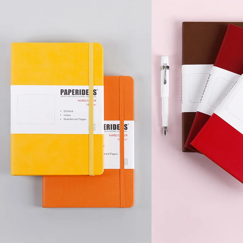 Hardcover A5 Journals Dot Notebook 188 Page 100gsm 5.7x8.2inch Retro Diary Bandage Candy Color Journal Notepad Agenda Supplies |