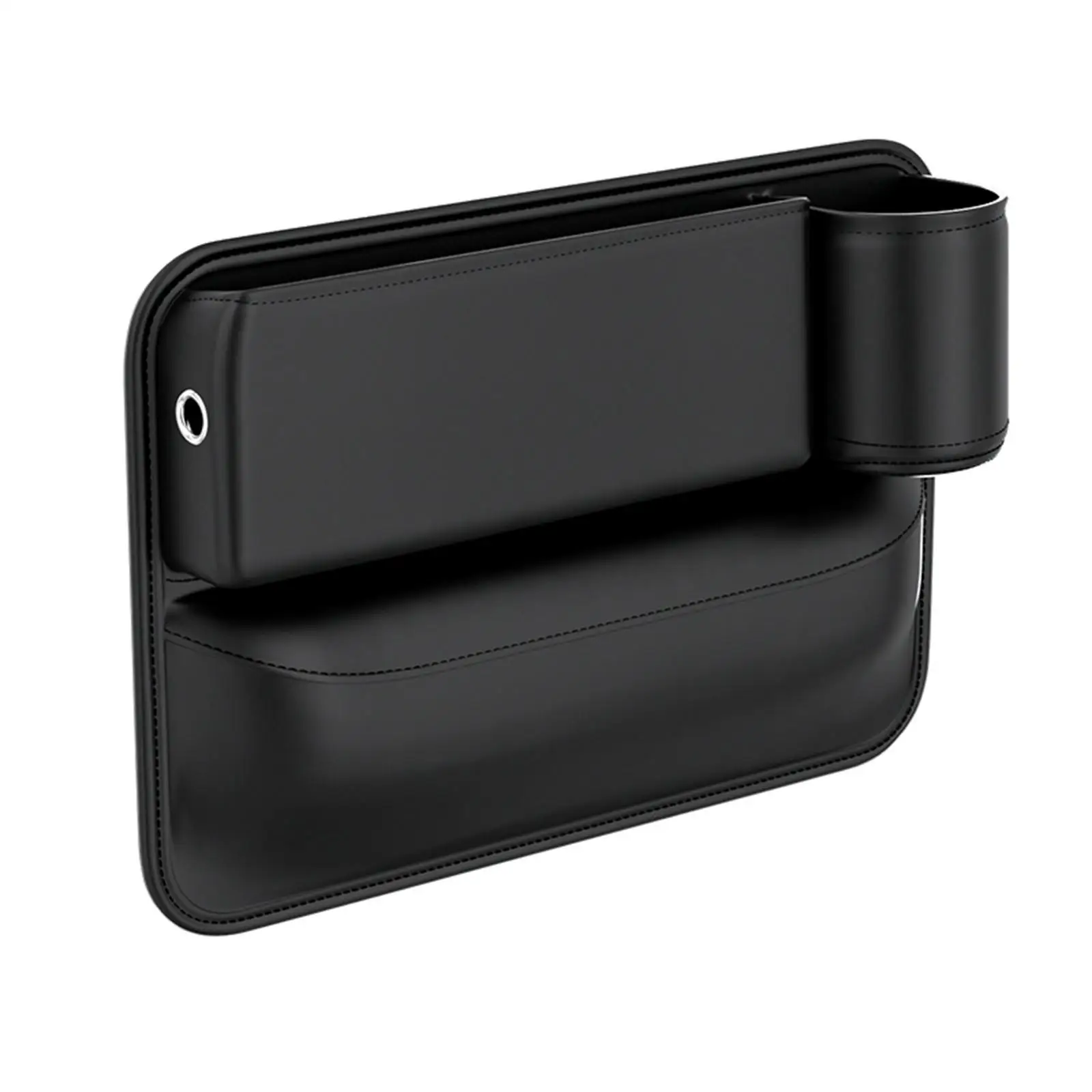 

Console Side Car Seat Gap Filler Organizer Gap Catcher for Cellphone Keys Interior Accessories Reserved Charging Cable Hole