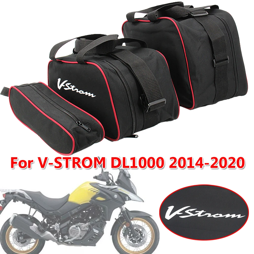 

For Suzuki V-STROM DL1000 Motorcycle Saddle Bags Side Storage Luggage Bag Fork Tool Pouch