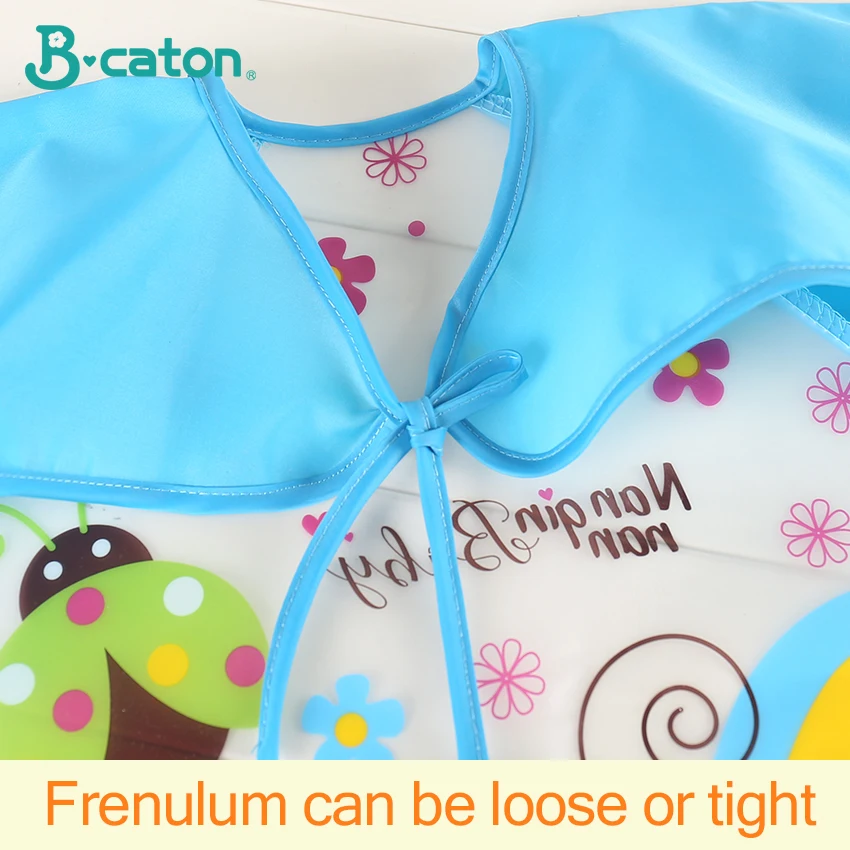 Baby Bibs Waterproof Dining Clothes Long Sleeve Apron Children Feeding Smock Burp Reverse Dressing 1-3 Years | Детская одежда и