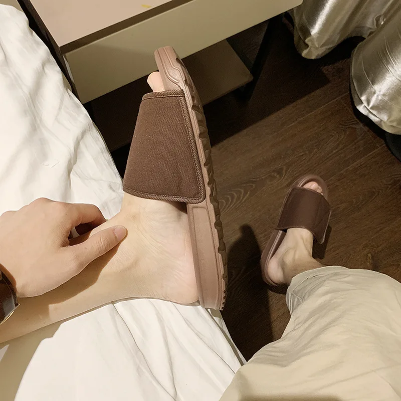 Fujin/регулируемые женские шлепанцы с ремешком для лица Мужская модная летняя