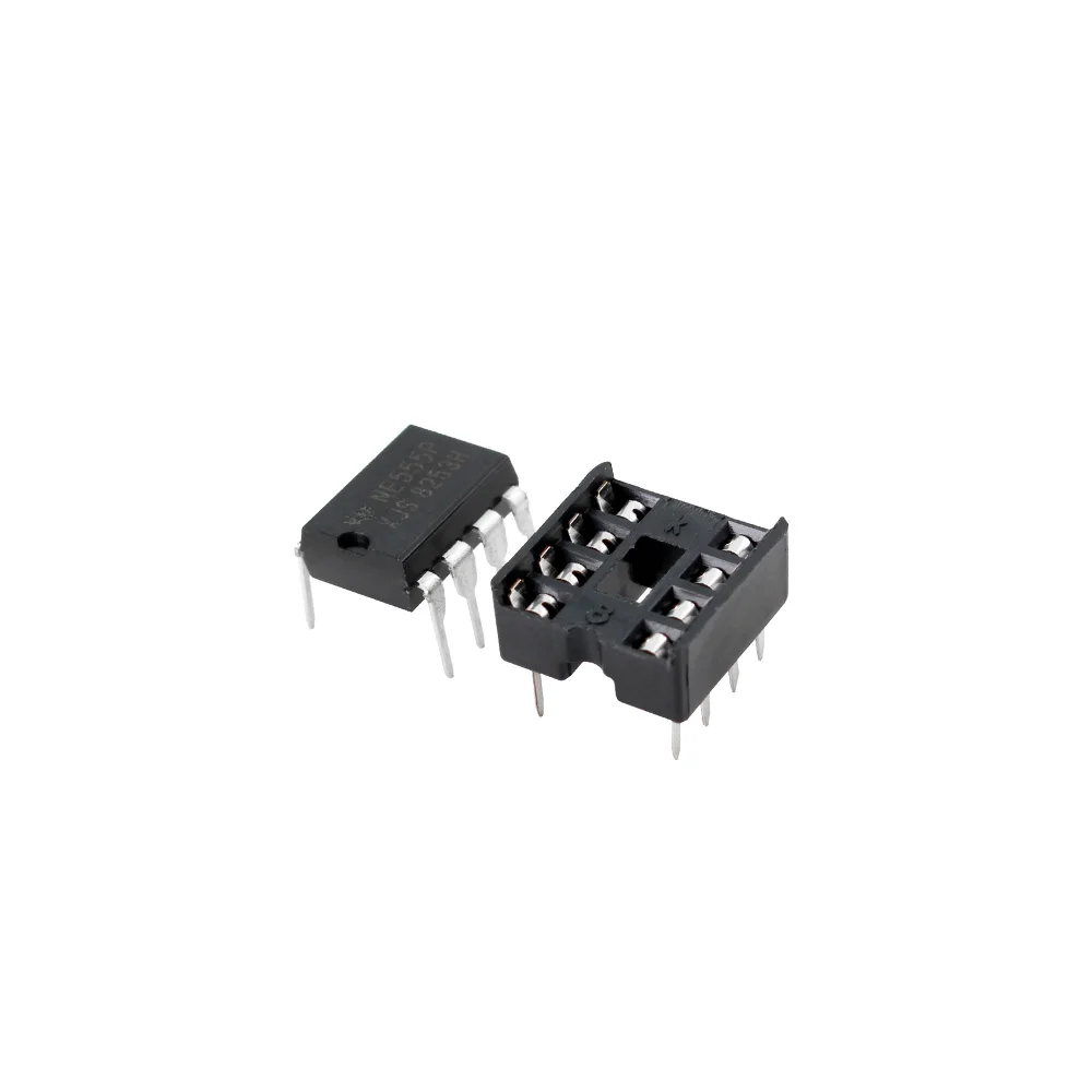 20pcs NE555 IC 555 & 8 Pin DIP Sockets (10 each) ic ne555 and Sockets DIP8 diy for arduino starter kit