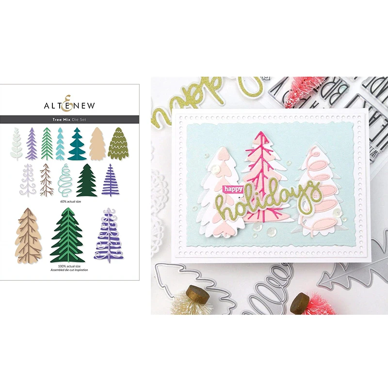 

New Arrival 2021 Beautiful Christmas Tree Metal Cutting Die Diy Molds Scrapbooking Paper Making Cuts Crafts Template Handmade