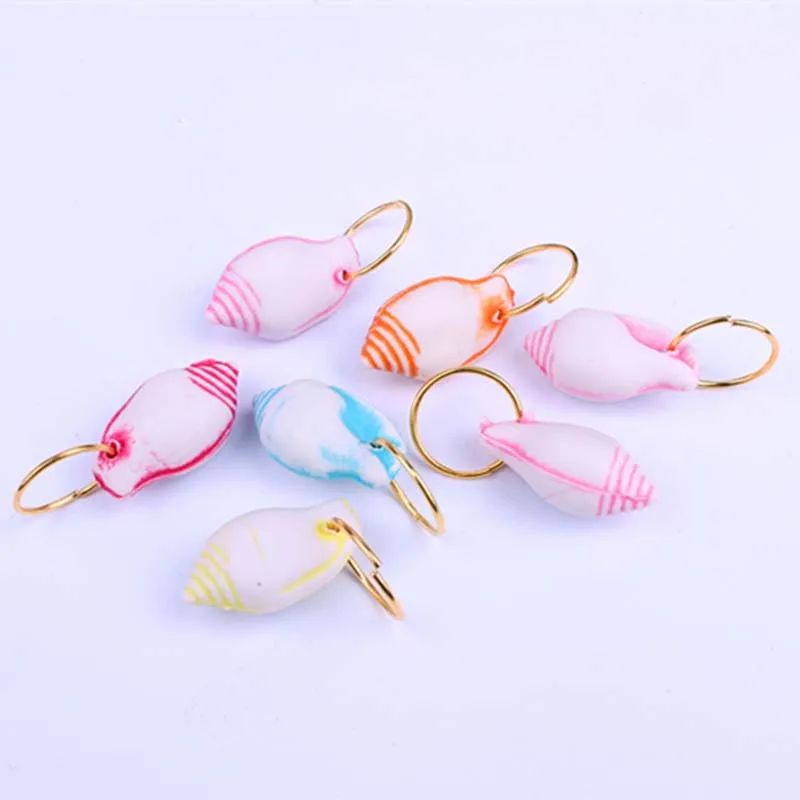 10 шт./упак. акриловая раковина океана подвески подвязанные лентой с объемной