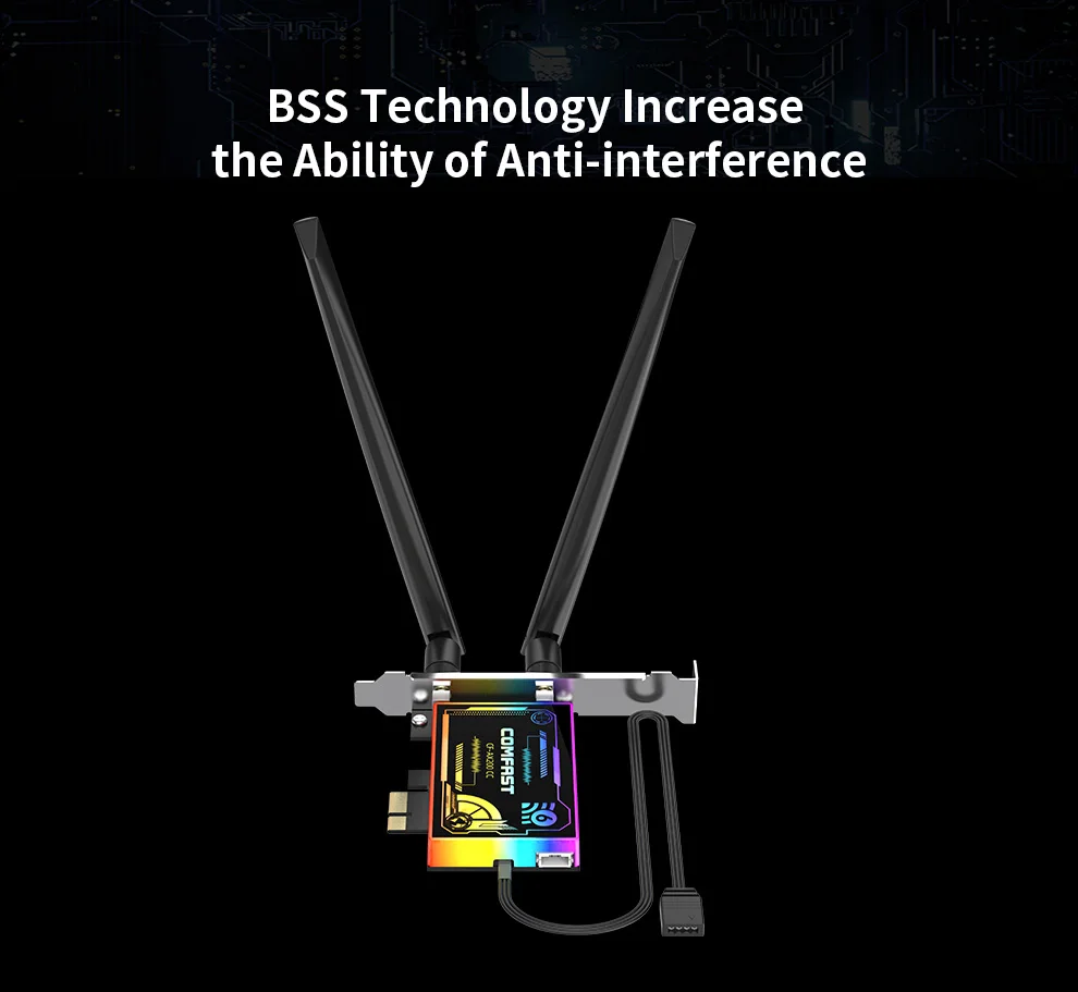 

Intel AX200NGW Wifi 6 Network Card WIFI Adapter 2.4&5GHz Bluetooth 5.1 Pci Express Network Card 2.5dBi Antenna Dongle for PC