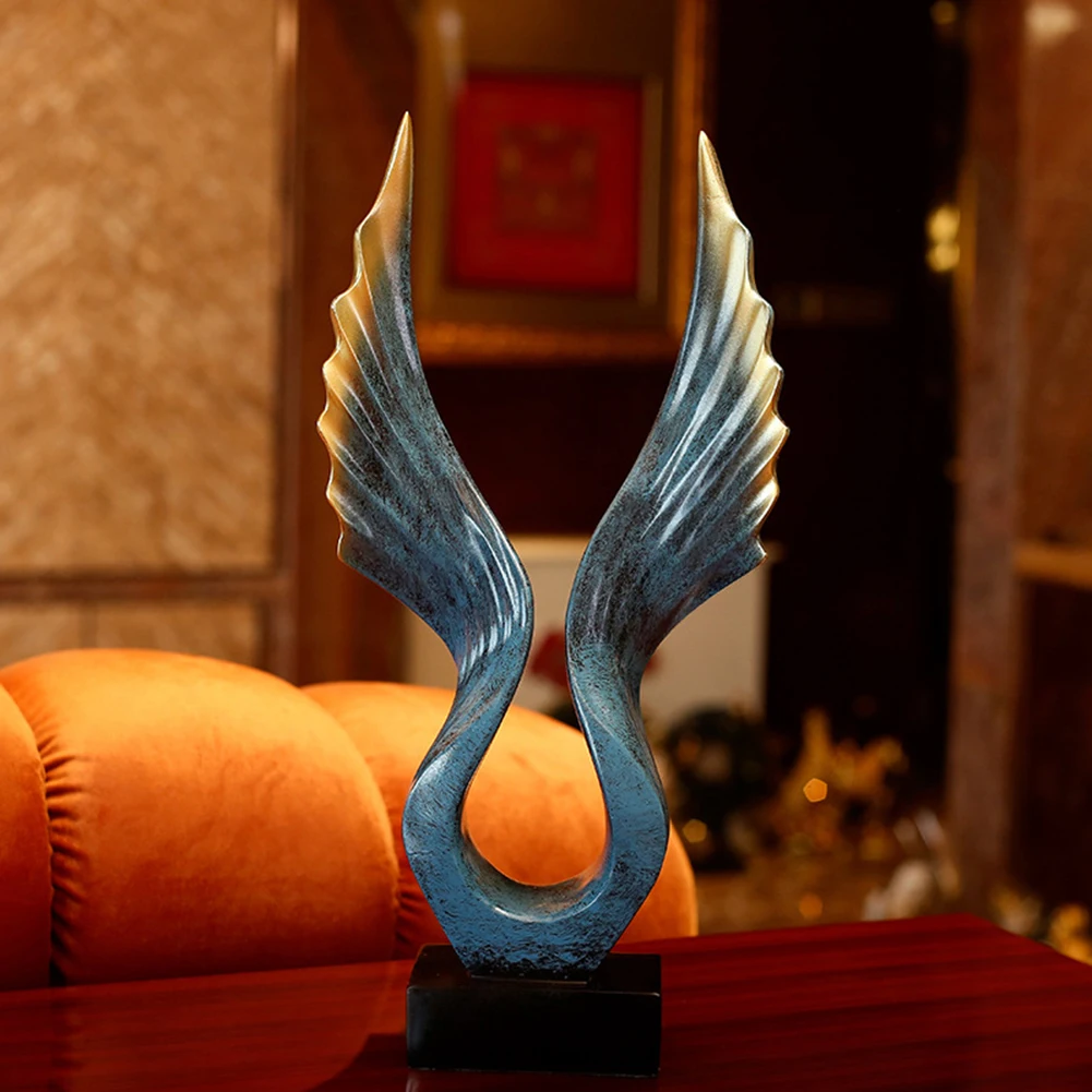 Имитация абстрактные с раскрытыми крыльями фигурка птицы скульптура