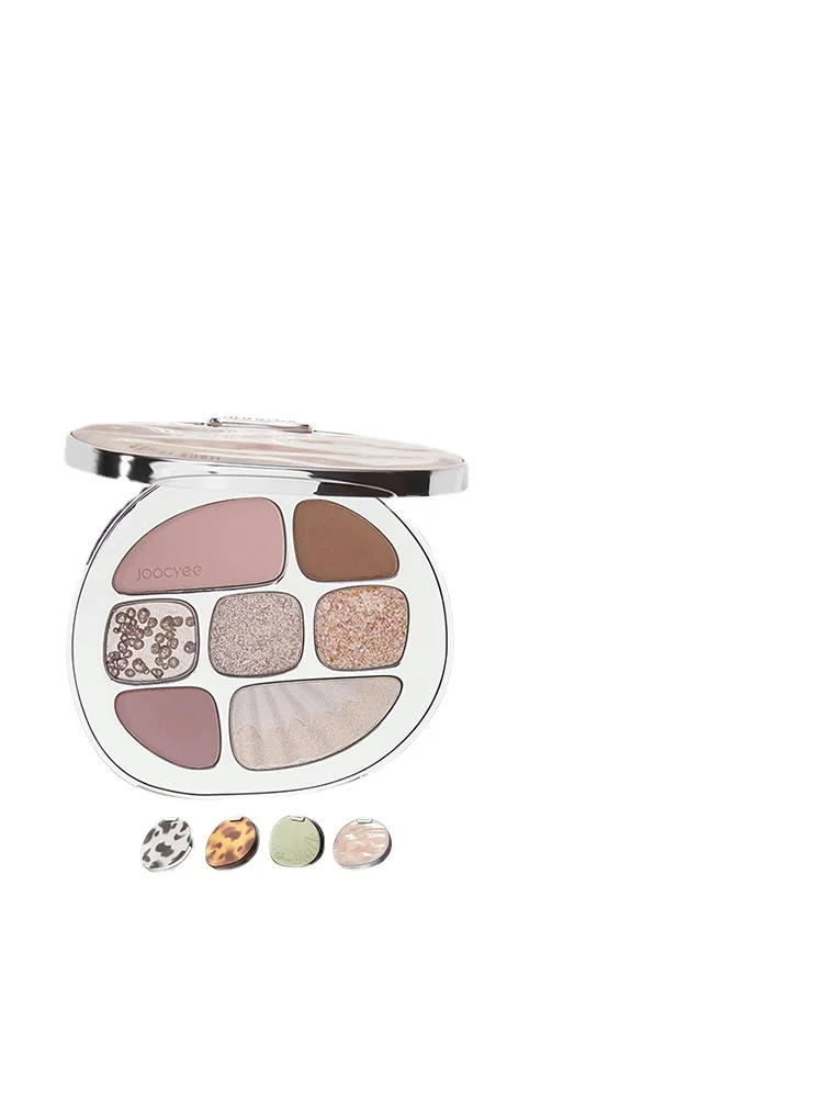 

zq Joocyee Amber Eye Shadow Plate Shell Eight Color Integrated Plate Silk Style Matte Earth Tone Milk Tea Color