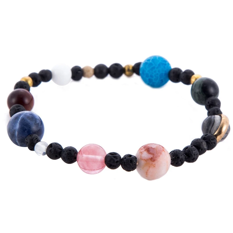 Браслет ручной работы с солнечной системой браслеты-обручи бусинами из