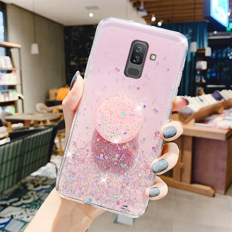 

Glitter Case For Xiaomi Redmi 4X 5A S2 10X Note 4 5 Silicone Case Poco X2 F2 Pro Redmi K30 K20 Pro K30S K30i Phone Holder Cover