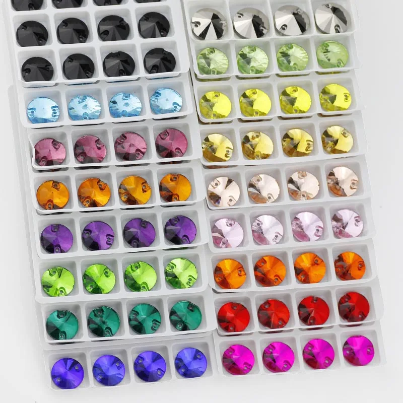 Бусины для одежды сделай сам кристалл двойное стекло ручная работа круглые