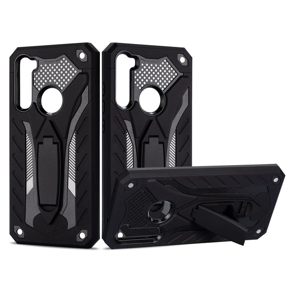 For Redmi Note 8 Pro 7 5 6 4 4X Hard PC+TPU Hybrid Shockproof Armor Case Xiaomi Mi CC9 CC9E/A3 Foldable Stand Holder Cover |
