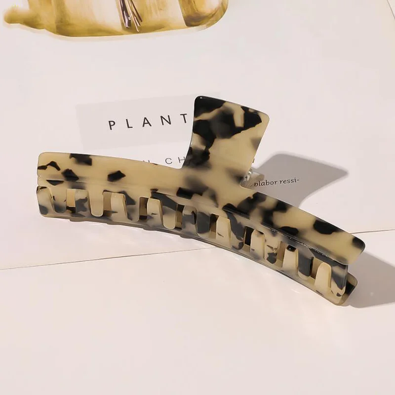 

Vintage Acetate Cross Large Hair Claws Leopard Print Hairpins Women Girls Hair Clips Styling Tools Barrettes Hair Accessories