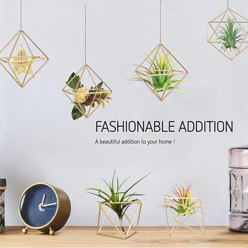 8 Pack Air Plant Holder Tillandsia Plants Stand Hanging Containers Display Racks Tabletop Himmeli Decor | Мебель