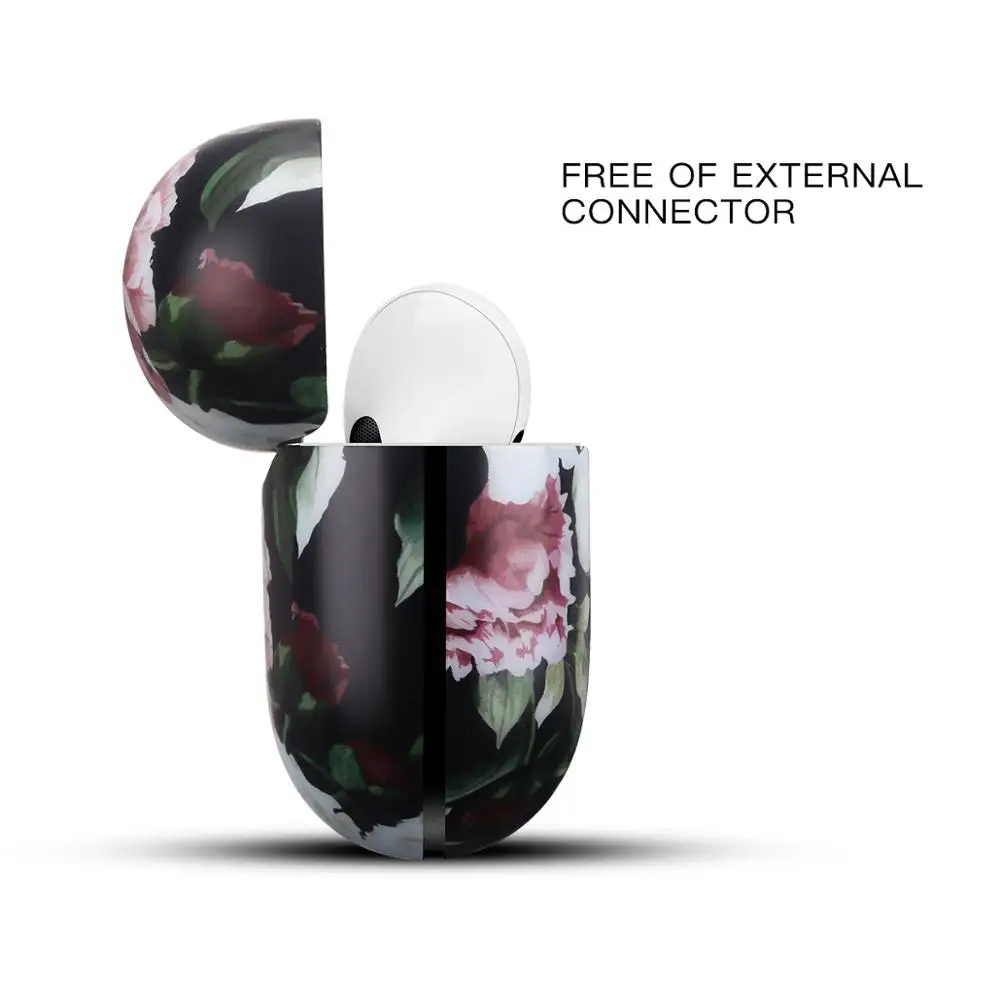Newest TPU Soft Earphone Case For Apple Airpods Pro Accessorie Protector Matte IMD Retro Flowers Cover With Hanger Hook | Электроника