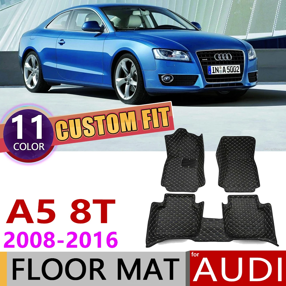 Пользовательские автомобильные кожаные Коврики Для Audi A5 2 Двери Седан 8T 8F 2008 ~ 2016 5