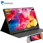 Тонкий портативный ЖК-монитор PORPOISE hd 17,3, usb type-c hdmi для ноутбука, телефона, xbox,switch и ps4, портативный ЖК-монитор для игр
