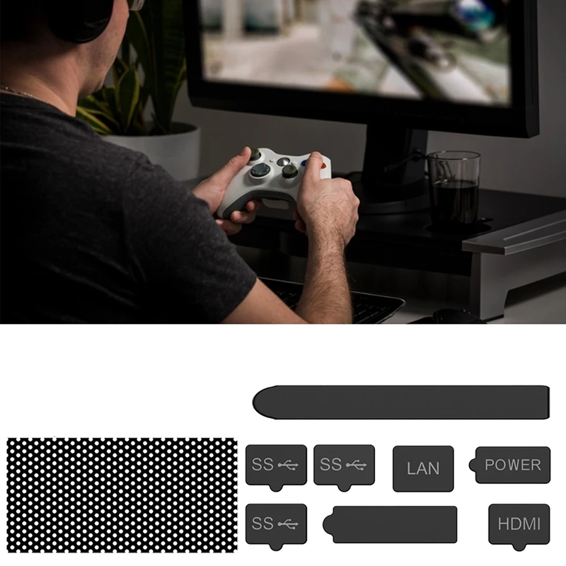 Dust Proof Cover Mesh Filter Jack Stopper Kit for X Box Series Game Console Anti-Dust Plugs Pack Protector Accessories | Электроника