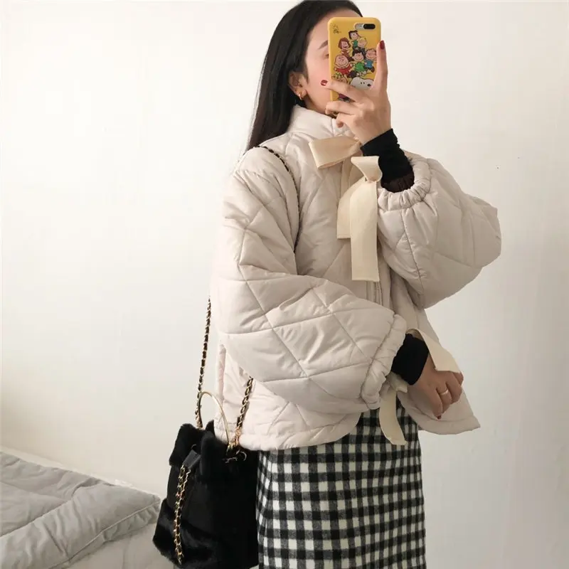 Горячая Распродажа милая теплая женская бежевая верхняя одежда высокого