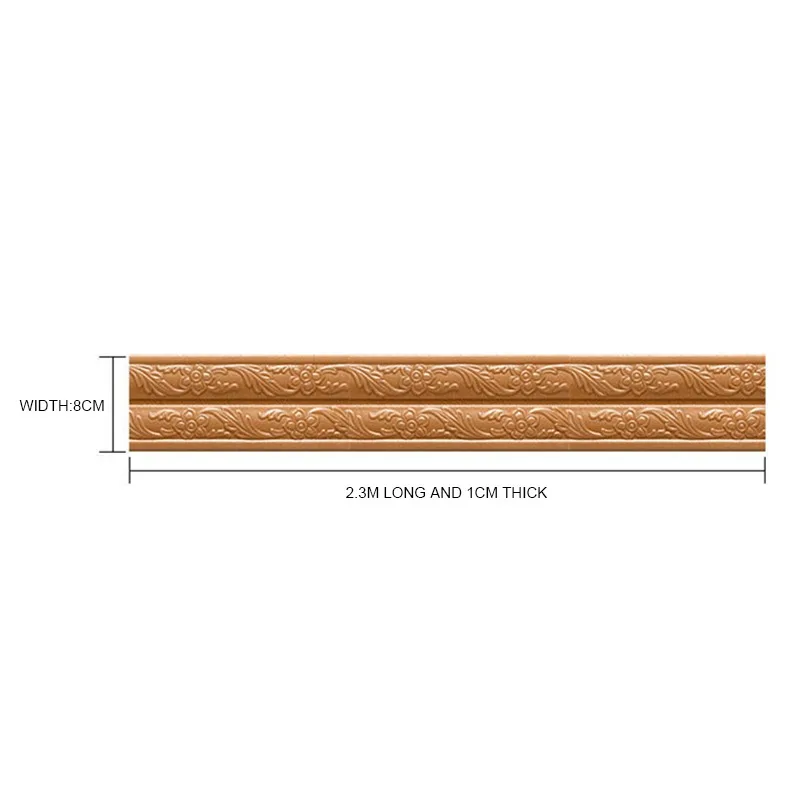 

Adhesive Flexible Molding Trim 3D Decorative Wall Lines Wallpaper Border Peel and Stick Wall Border Home Hotel DIY Decoration
