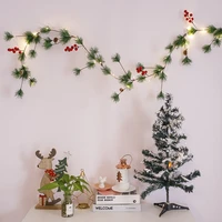 bulb chain string lights red fruit pine cone leaf string lights christmas vine string lights battery powered decorative lights