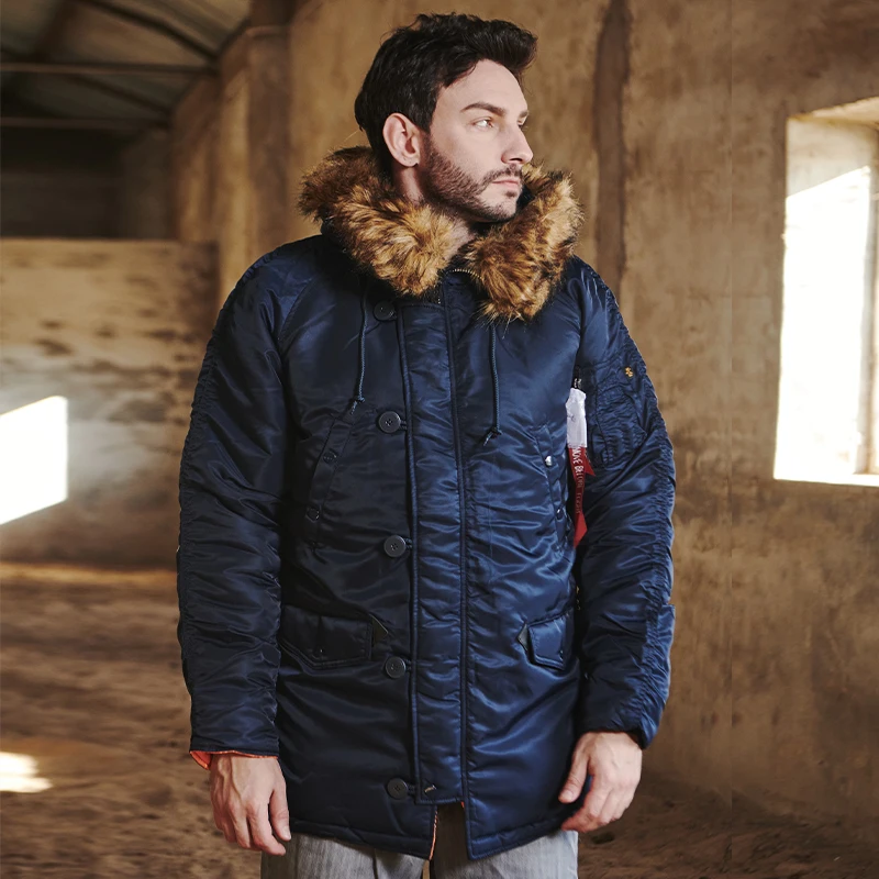 MGP Men's Winter Standard Jacket Classic N-3B Parka For Extreme Cold  Weather Waterproof Removable Faux Fur Around Hood - купить по выгодной цене  | AliExpress