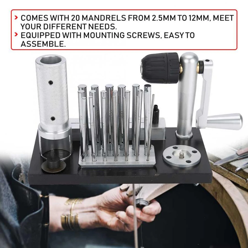 Precious Jump  Maker Mandrel Set Jewelry Processing Kit with 20 Spindles