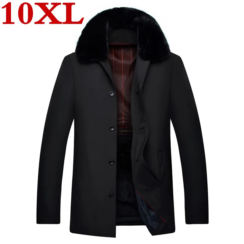 10XL 9XL 8XL 7XL размера плюс водонепроницаемая зимняя куртка Мужская теплая 2 в 1