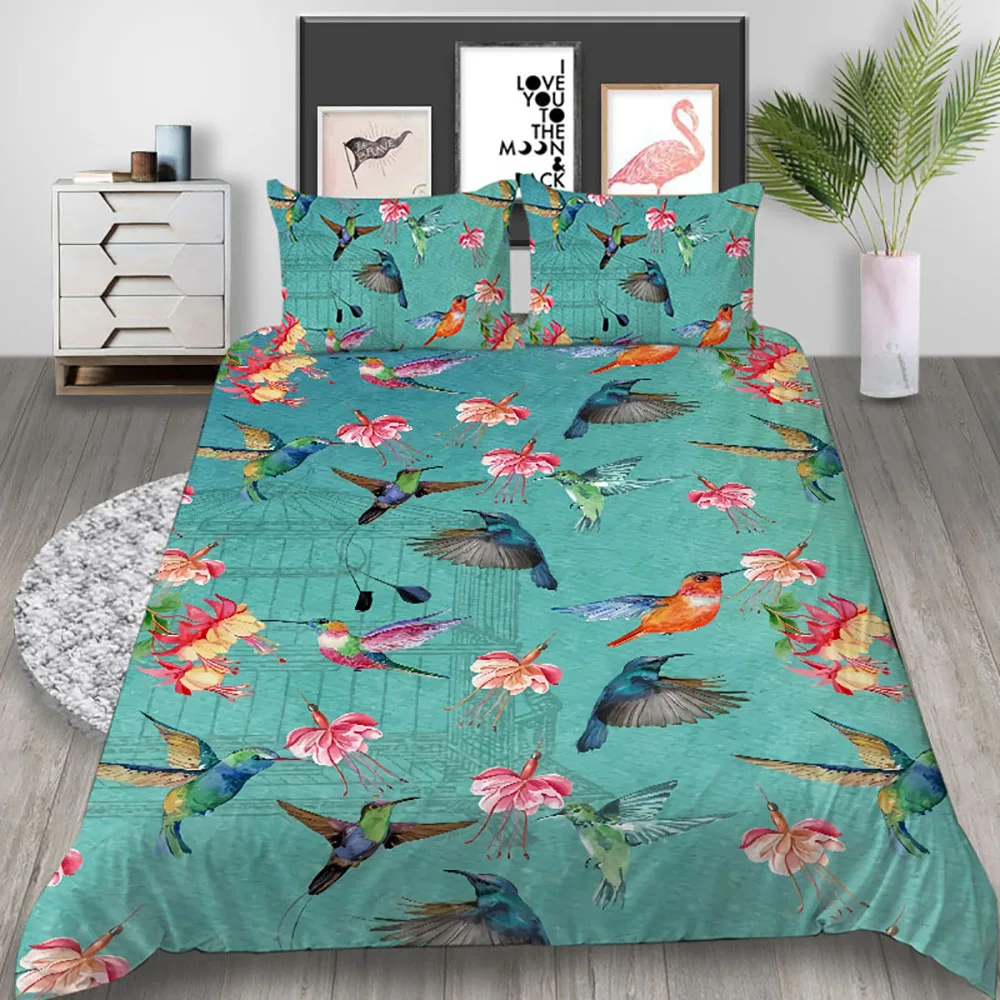 Thumпостельные принадлежности Hummingbird постельные набор королева размер