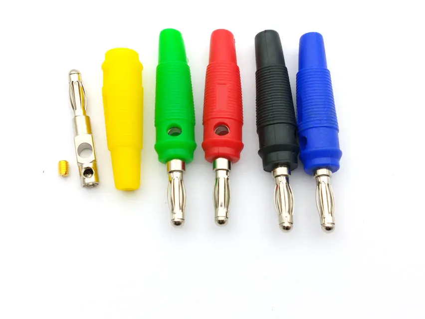 100 шт 5 цветов никелированный 4 мм разъем типа &quotбанан&quot для связывания