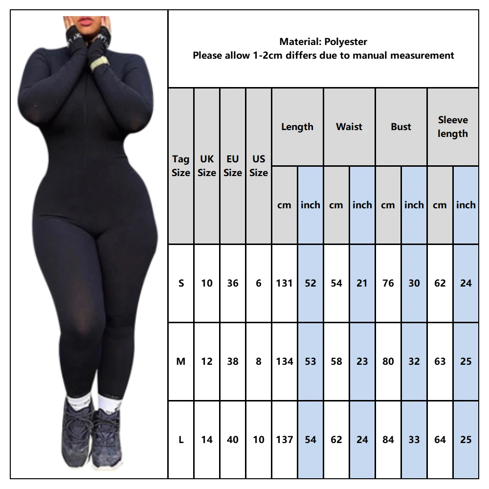 

Winter Turtleneck Jumpsuits Women Embroidery Long Sleeve Rompers Female Streetwear Solid Colour Skinny Playsuits Overalls D30