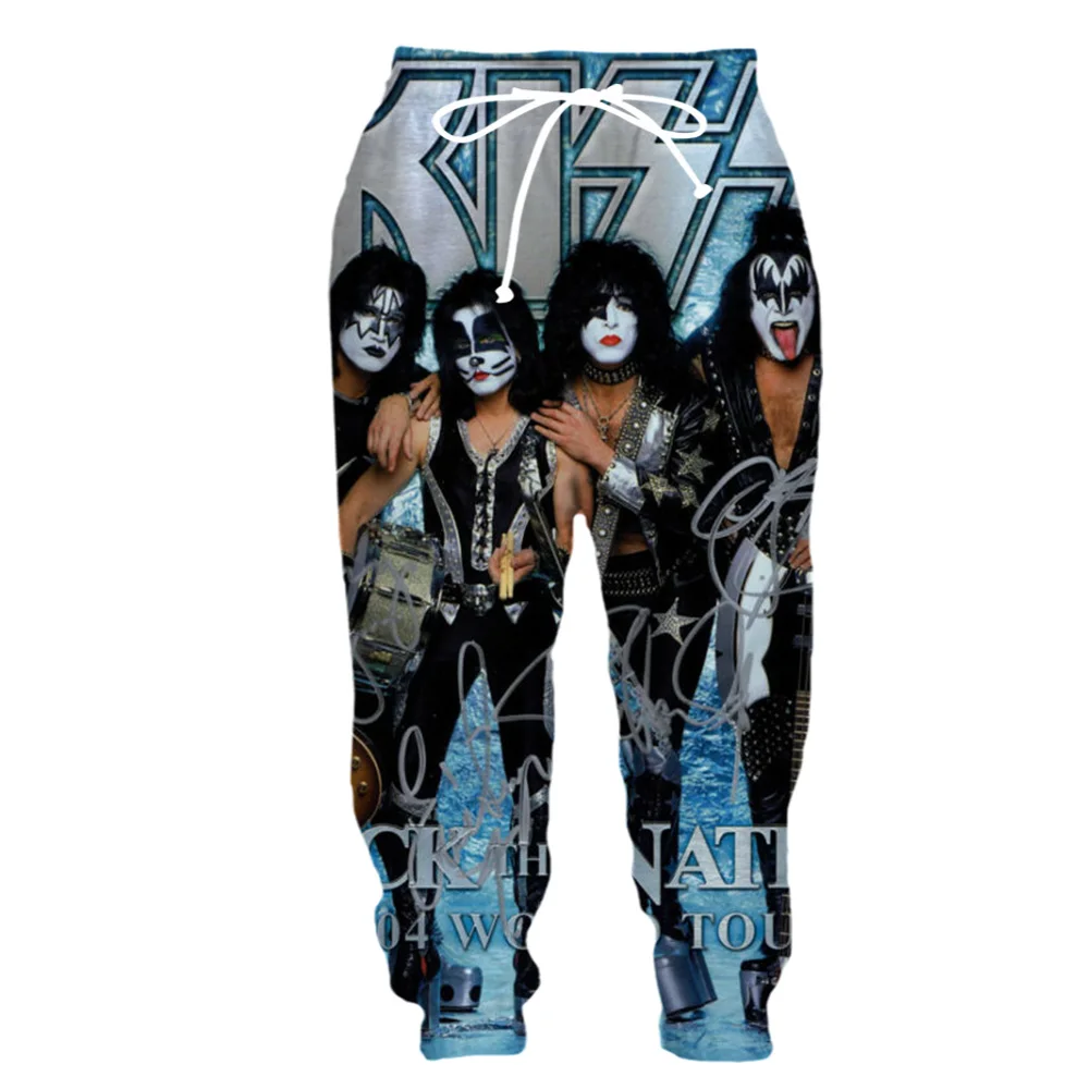 

Kiss Band Hoodies Men Clothing 3d Print Hooded Sweashirts/Shirts/Pants Fashion Harajuku Punk Casual Shorts Funny Streetwear