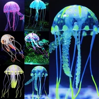 glowing artificial jellyfish aquarium fish tank decoration underwater ornaments fluorescent effect jellyfish fish tank decor