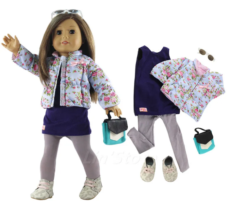 Модная кукольная одежда набор игрушек наряд для 18 &quot американская кукла