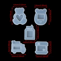 smart home popular diy shaker mold bear toy milk carton cute car jewelry machine silicone mold handmade resin jewelry