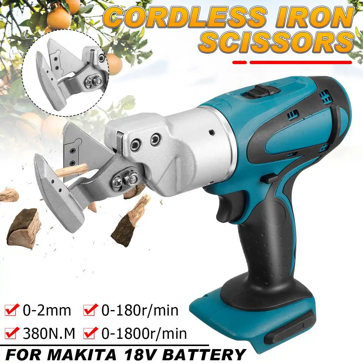

Electric Cordless Iron Scissors Metal Cutting Tools Shear Cordless Sheet Shears Carbon Steel Stainless Cutter For Makita Battery