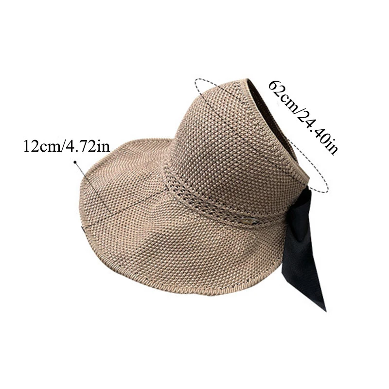 Пустая верхняя шляпа от солнца соломенная Защита складные дикие соломенные