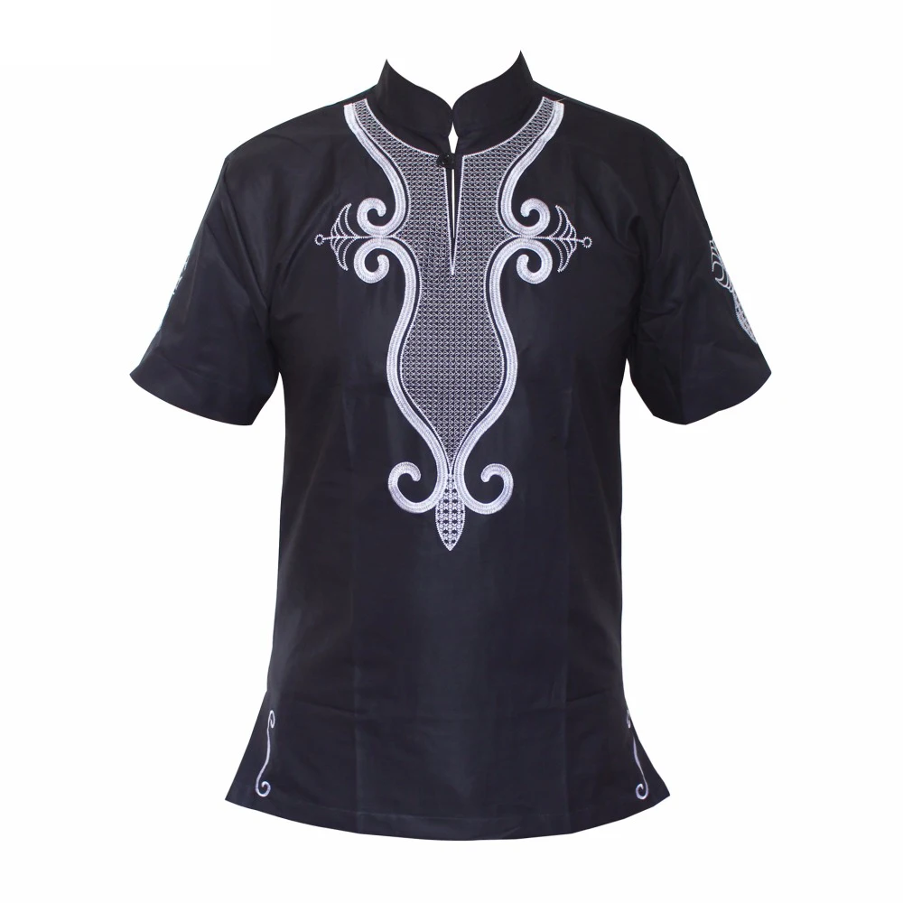 Африканская одежда Дашики Мужская футболка Модная уникальная вышивка