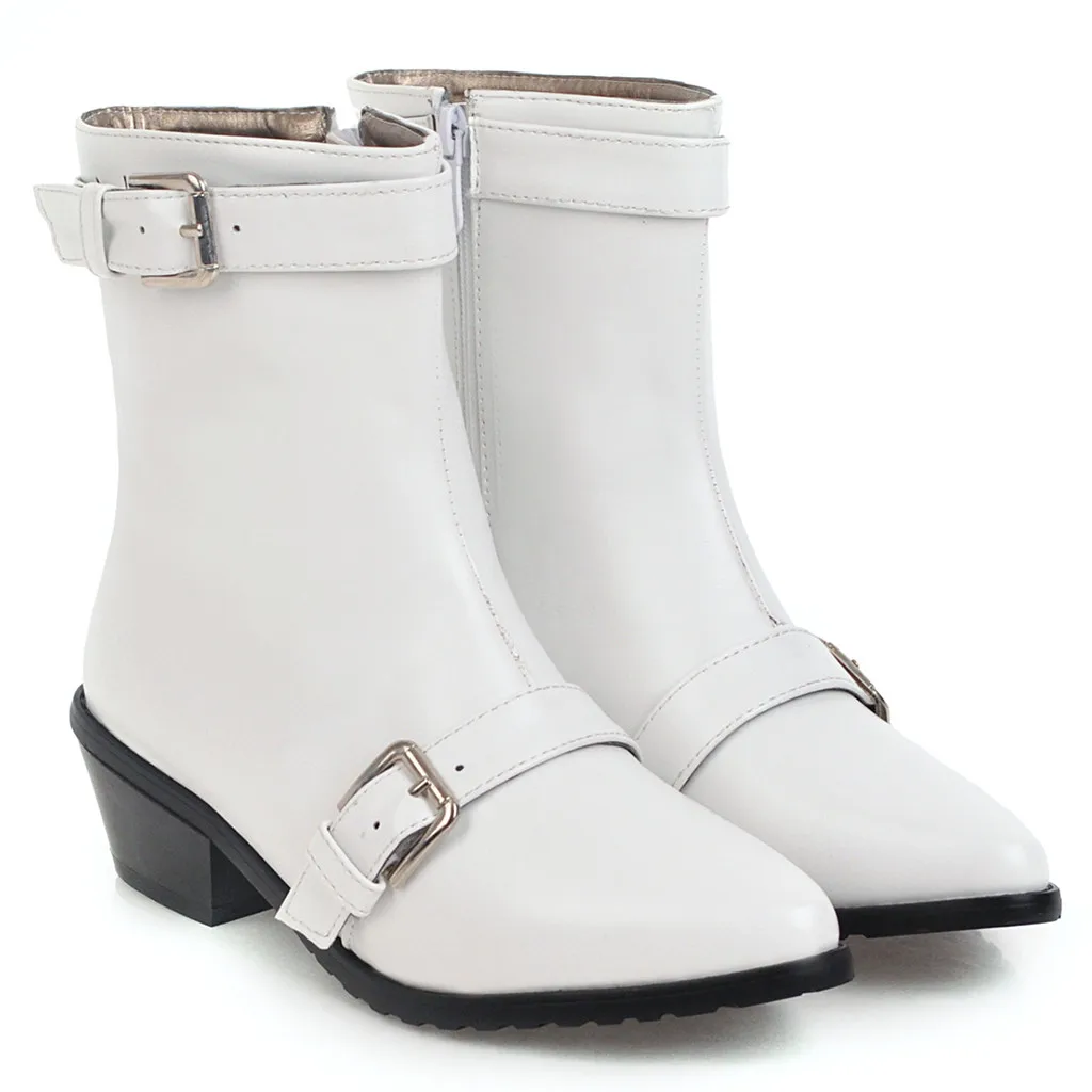 Женские черные кожаные ботинки в стиле панк коллекция 2019 года модные однотонные