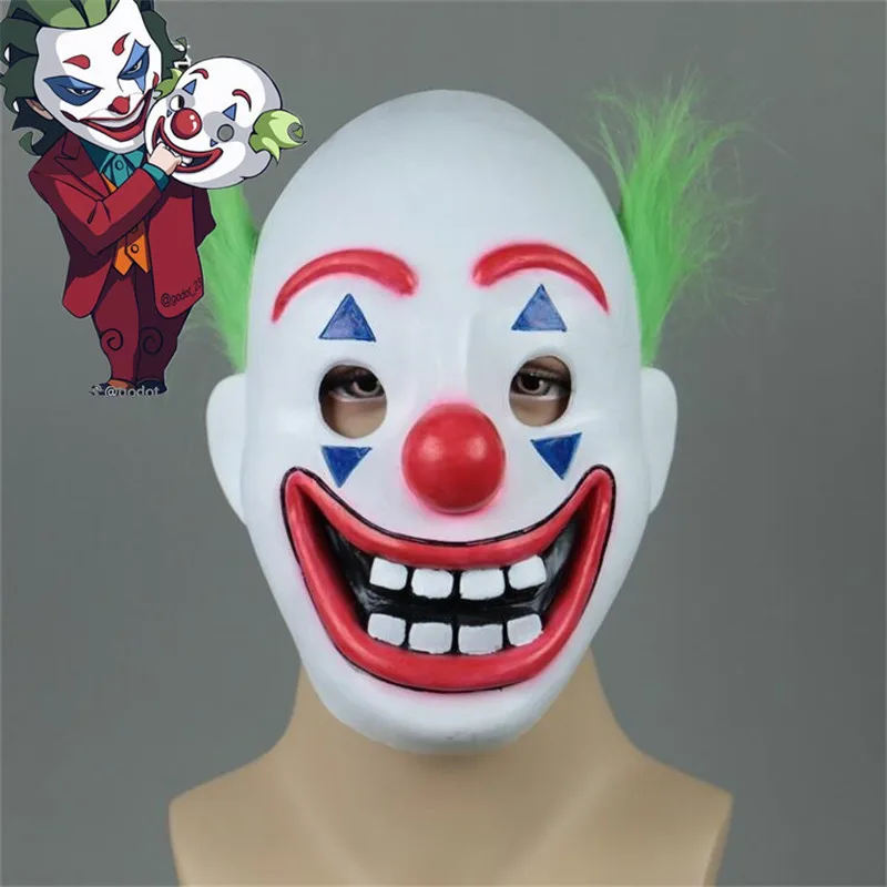 Многоцветный Горячая новинка DC фильм Джокер Маска Косплей костюмы реквизит-аксессуары латексный костюм Бэтмена мяч Хэллоуин карнавал маска - Цвет: Многоцветный