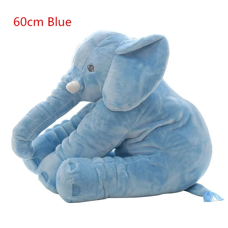 60cm blue 1 шт., 40/60 см, большая плюшевая игрушка-слон, детская подушка для сна, милый плюшевый слон, Детская Подарочная Рождественская кукла - Цвет: 60cm blue